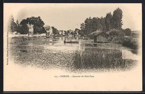 AK Samois, Quartier du Petit Pont