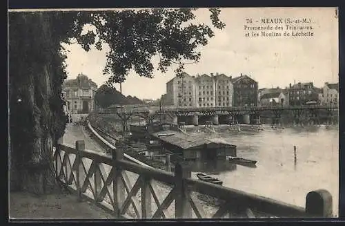 AK Meaux /S.-et-M., Promenade des Trinitaires et les Moulins de Léchelle