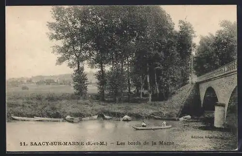 AK Saacy-sur-Marne /S.-et-M., Les bords de la Marne