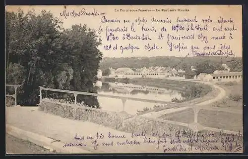 AK La Ferté-sous-Jouarre, Le Port aux Meules et la rivière paisible