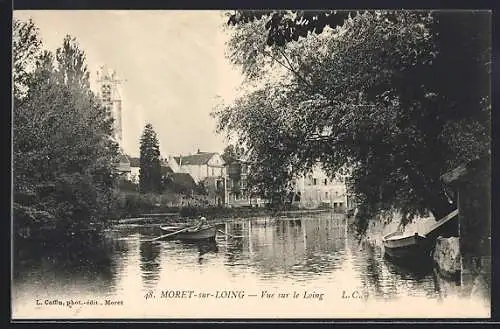 AK Moret-sur-Loing, Vue sur le Loing
