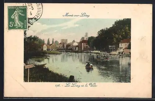AK Moret-sur-Loing, Le Loing et la Ville