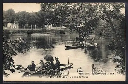 AK Lagny-Thorigny, Un coin de Marne