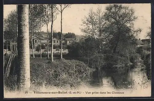AK Villeneuve-sur-Bellot /S.-et-M., Vue prise dans les Closeaux
