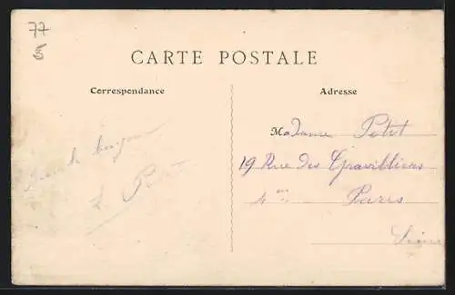AK Lagny, Les Ruines du Pont de Pierre détruit sur l`ordre du Maréchal French, 3 Septembre 1914
