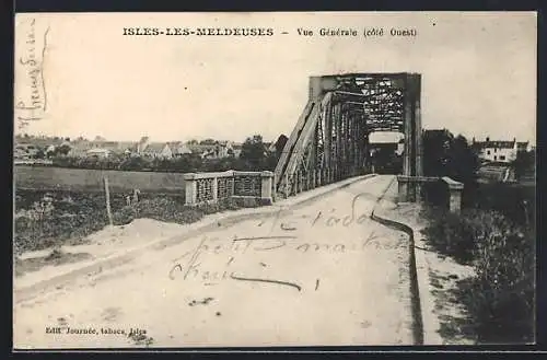 AK Isles-les-Meldeuses, Vue Générale, côté Ouest