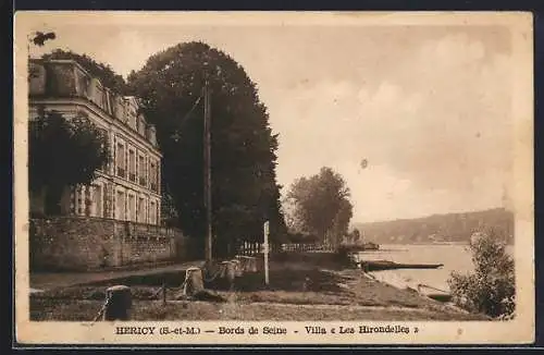 AK Hericy /S.-et-M., Bords de Seine, Villa Les Hirondelles