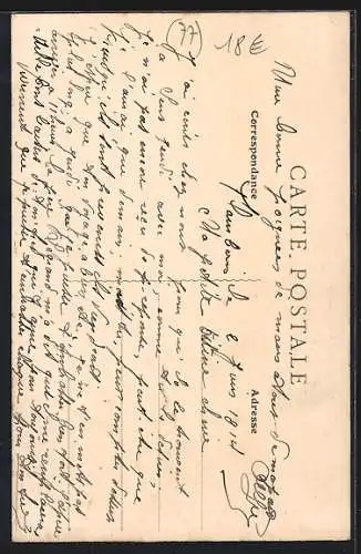 AK Gouaix, Rue du Bout-d`en-Haut avec habitants et escaliers en pierre