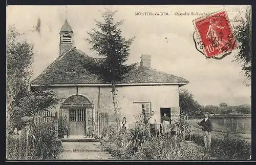 AK Montier-en-Der, Chapelle St-Berchaire et jardin environnant