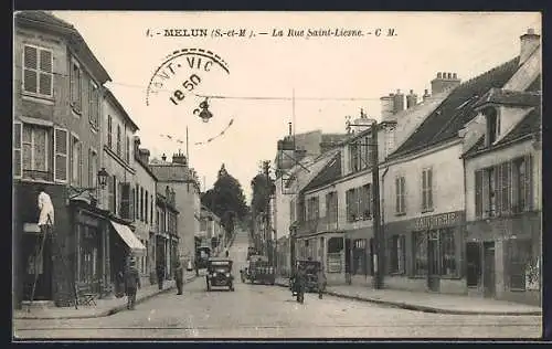 AK Melun /S-et-M, La Rue Saint-Liesne