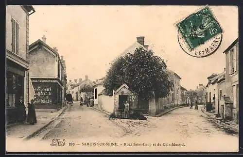 AK Samois-sur-Seine, Rues Saint-Loup et du Coin-Musard