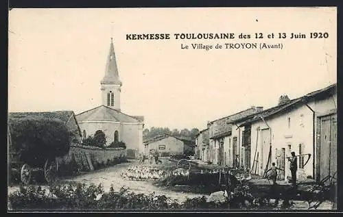 AK Toulouse, Kermesse Toulousaine 1920, Le Village de Troyon, Avant