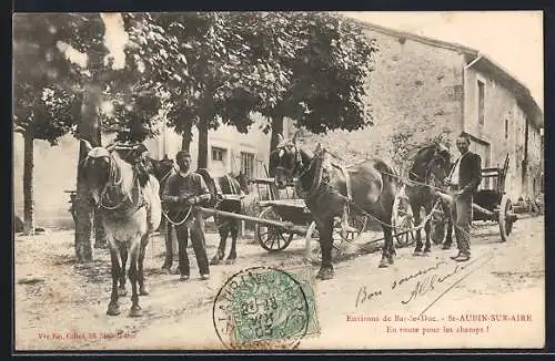 AK St-Aubin-sur-Aire, En route pour les champs