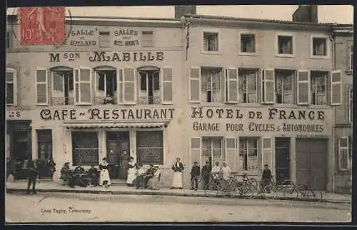 AK Commercy, Hotel de France, Café et Restaurant M. Mabille