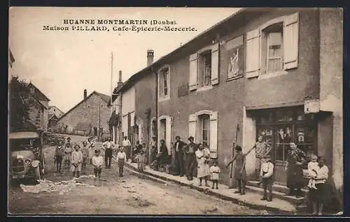 AK Huanne Montmartin /Doubs, Maison Pillars, Café-Épicerie-Mercerie