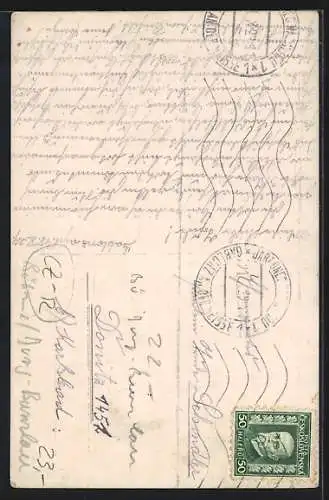 AK Gablonz a. N., Café Metz an einer Strassenecke