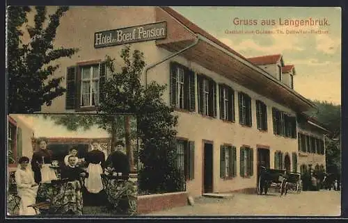 AK Langenbruck, Hotel du Boeuf, Th. Dettwiler-Plattner