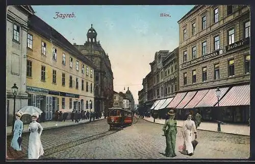 AK Zagreb, Ilica, Strassenbahn