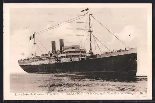 AK Passagierschiff Marakech, Compagnie Générale Transatlantique