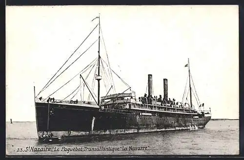AK Passagierschiff La Navarre vor Anker