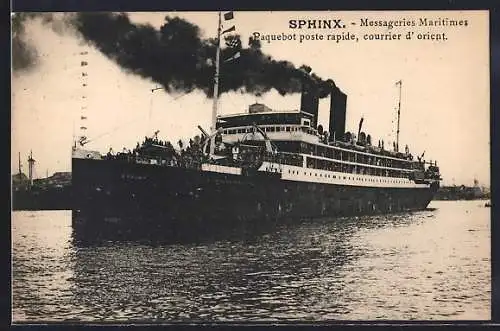 AK Passagierschiff Sphinx auf See