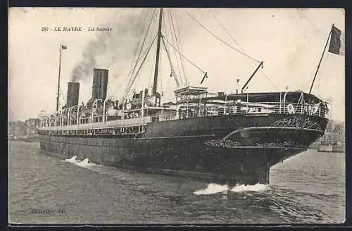 AK Passagierschiff La Savoie im Hafen