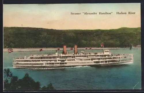 AK Dampfer Alexander Hamilton auf dem Hudson River
