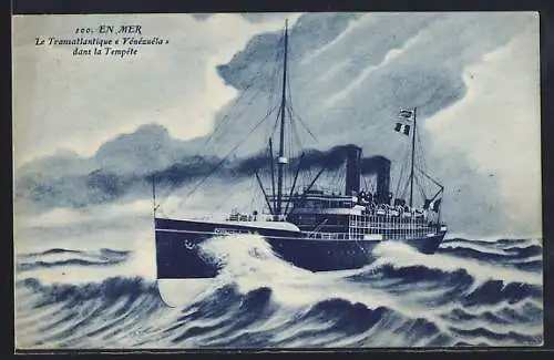 AK Passagierschiff Vénézuéla auf hoher See
