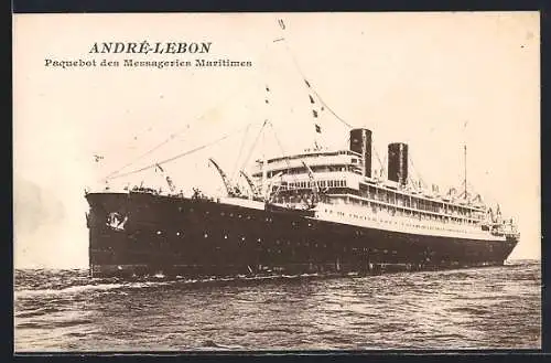 AK Passagierschiff André-Lebon auf See