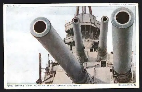 AK Kriegsschiff HMS Queen Elizabeth, Fore Turret