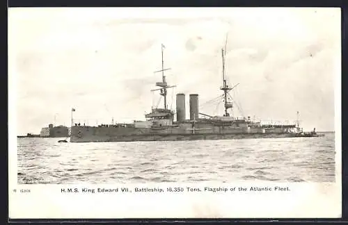 AK Battleship H.M.S. King Edward VII., Flagship of the Atlantic Fleet, Kriegsschiff