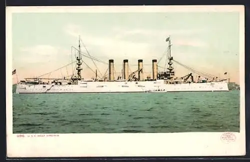 AK Kriegsschiff USS West Virginia auf See