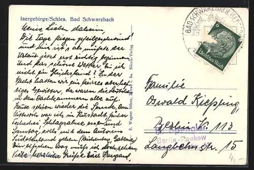 AK Bad Schwarzbach i. Isergeb., Ortsansicht