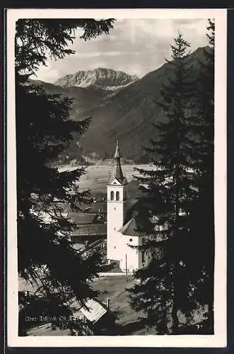 AK Ober-Tilliach /Ost-Tirol, Teilansicht mit Kirche