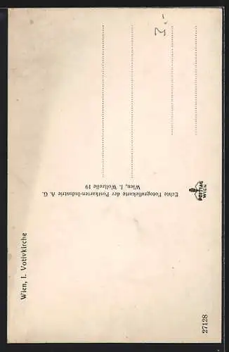 AK Wien, Votivkirche vom Park aus gesehen