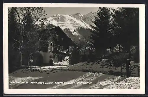 AK Tschagguns i. Montafon, Jugendheim Junkersboden im Schnee