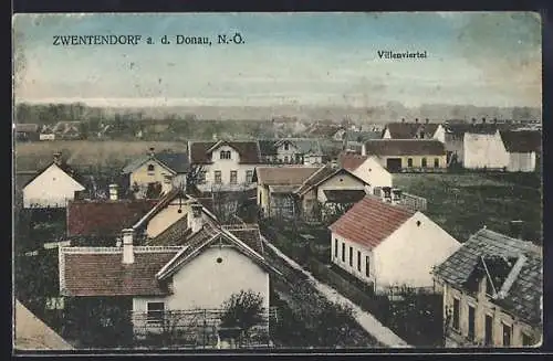 AK Zwentendorf a. d. Donau, Strassenpartie im Villenviertel