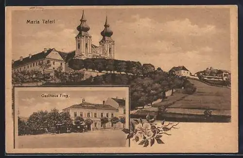 AK Maria Taferl, Gasthaus Frey, Kirche