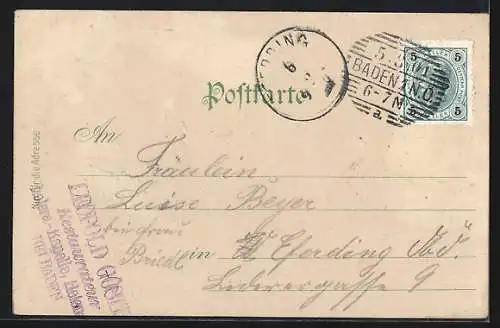 AK Baden-Helenthal, Restaration Zur Cholera-Kapelle, Kapelle Mariahilf