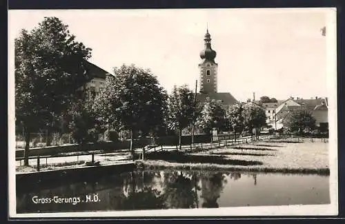 AK Gross-Gerungs /N. Ö., Ortspartie mit Rathaus