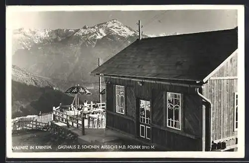 AK Mallnitz, Gasthaus zur schönen Aussicht m. d. Polinik