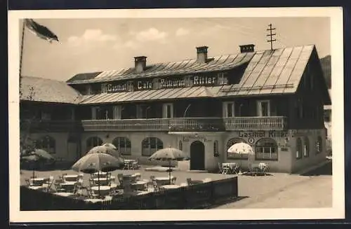 AK Tannheim, Gasthaus und Pension Ritter von J. Sonnweber