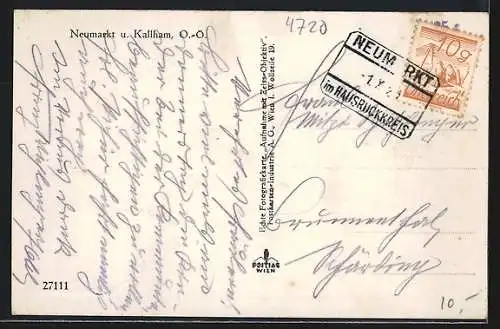 AK Neumarkt /O.-Ö., Strassenpartie mit Kallham