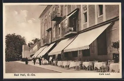 AK Bad Hall, Café Lauf mit Gästen