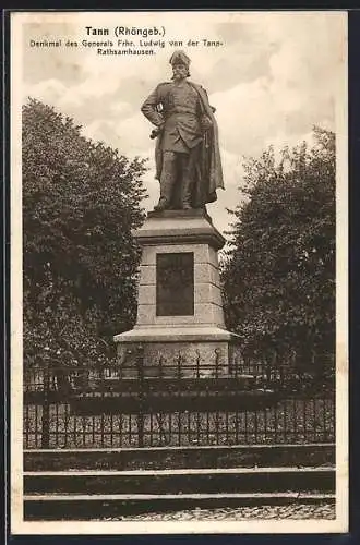 AK Tann / Rhön, Denkmal des Generals Frhr. Ludwig von der Tann-Rathsamhausen