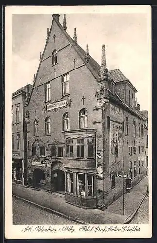 AK Oldenburg i. Oldbg., Hotel Graf Anton Günther, Wandmalerei