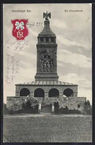 AK Starnberg, der Bismarckturm