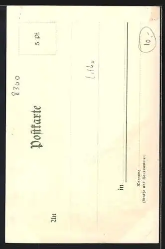 AK Landshut / Isar, Strassenpartie mit Kirche