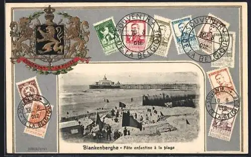 Präge-AK Blankenberghe, Fete enfantine a la plage