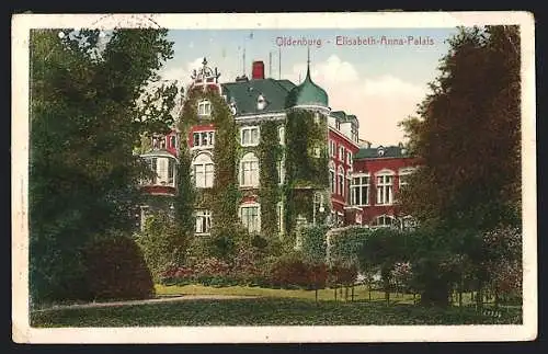 AK Oldenburg / O., Blick auf das Elisabeth-Anna-Palais